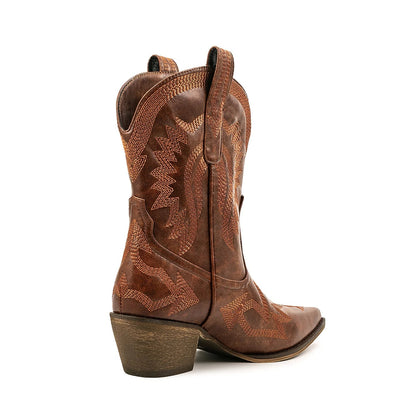 Sinaa | Classic Western Leather Cowboy Boots For Women