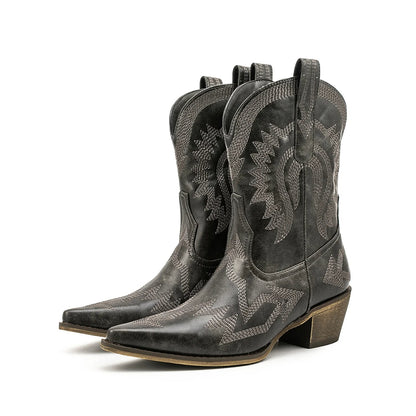 Sinaa | Classic Western Leather Cowboy Boots For Women