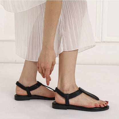 Allinee | Braided Strap Sandals For Women - Elegant