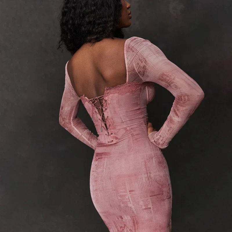 Livaa | Elegant Pink Dress For Special Occasions