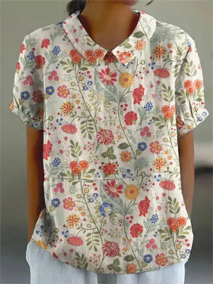 Cecilie | Flora T-shirt - Elegant And Timeless Top