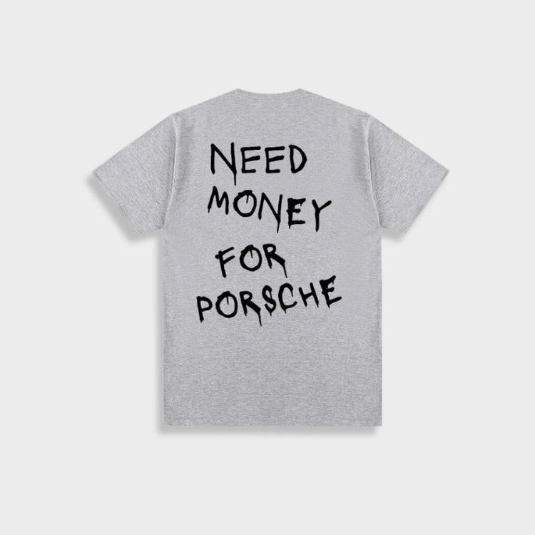 Vincio | Vintage 'Need Money For Porsche' T-Shirt For Men