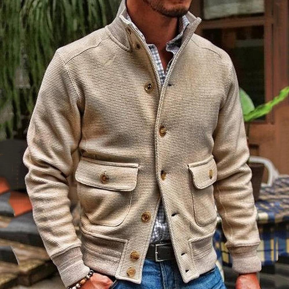 Collesde | Men's Stand-Up Jacket Single-Breasted