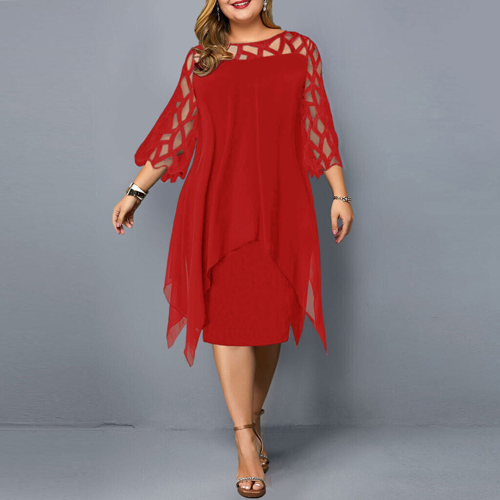 Elegave | Chic Plus Size Midi Dress For Modern Women