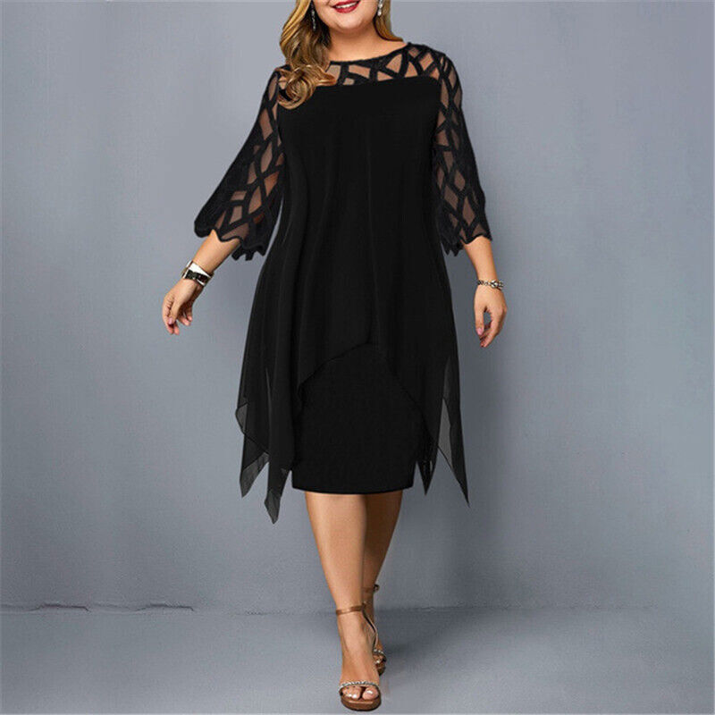 Elegave | Chic Plus Size Midi Dress For Modern Women