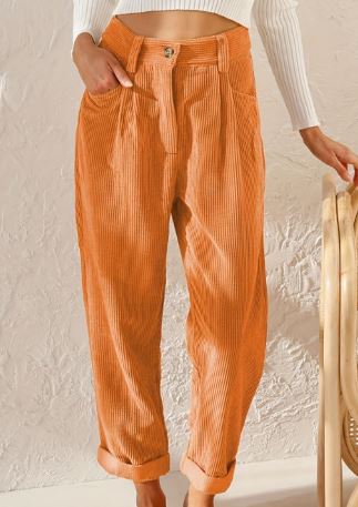 Budave | Velour Trousers With Mid-Rise Waist, Zipper And Side Pockets