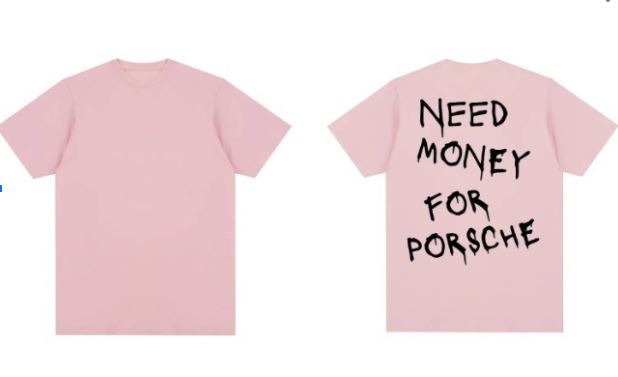 Vincio | Vintage 'Need Money For Porsche' T-Shirt For Men