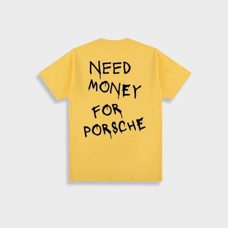 Vincio | Vintage 'Need Money For Porsche' T-Shirt For Men